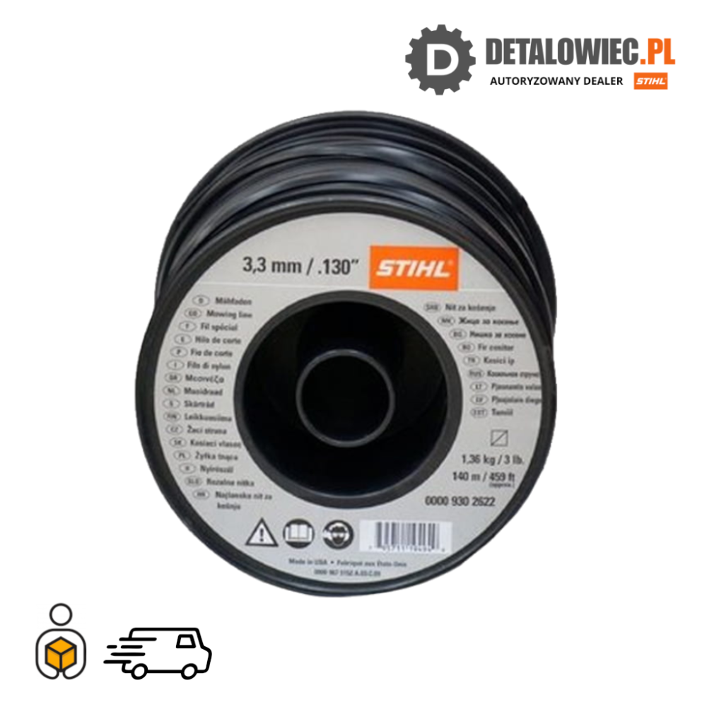 STIHL Żyłka kwadratowa Ø 3,3 mm x 228,0 m