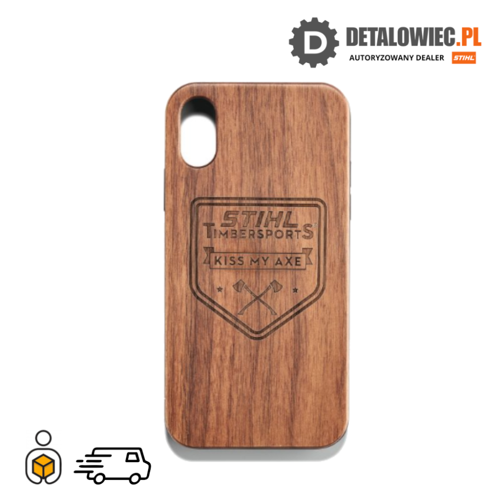 STIHL Drewniane etui AXE na telefon: iPhone X/XS